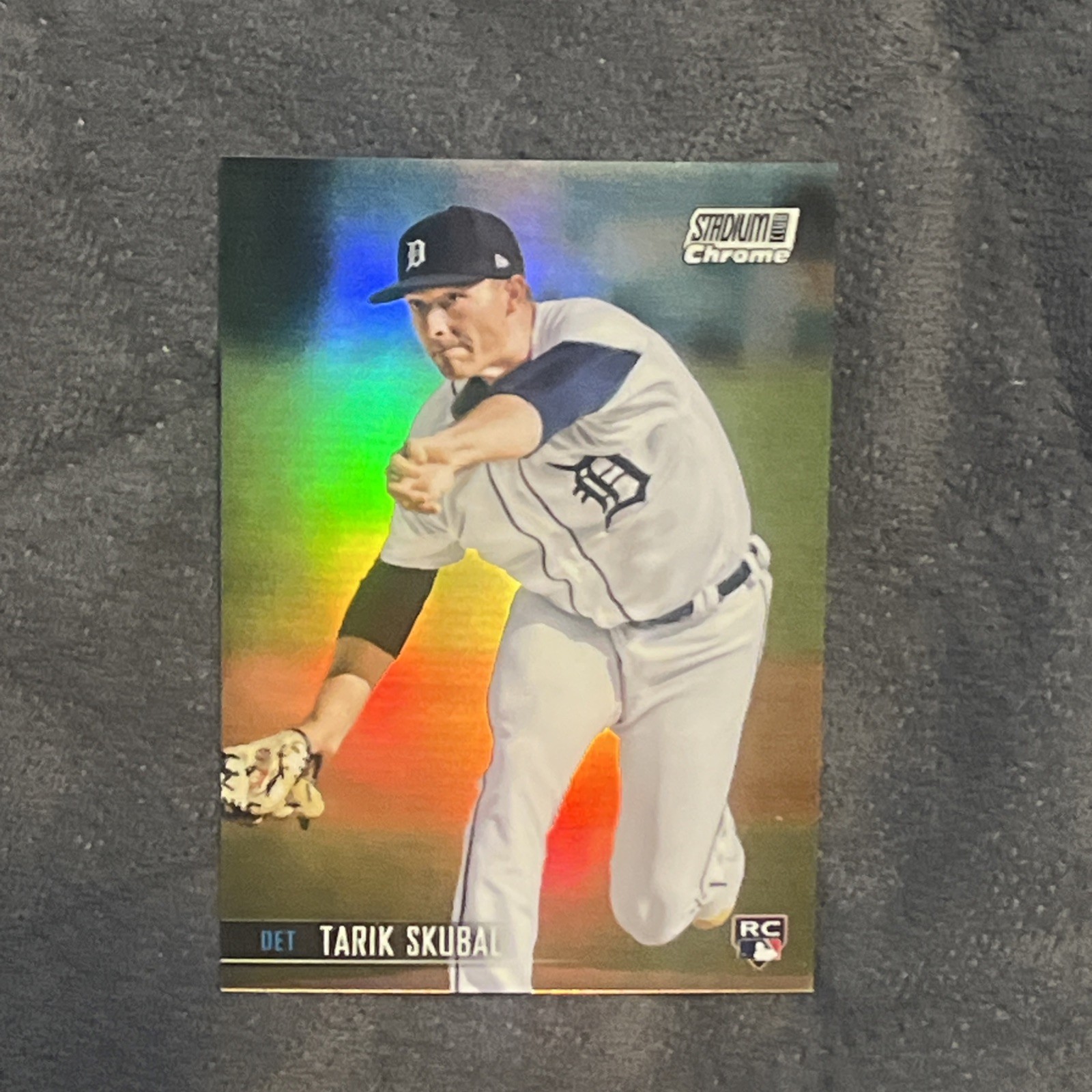 2021 Topps Stadium Club Tarik Skubal #99 Chrome Refractor (RC) rookie Tigers SP