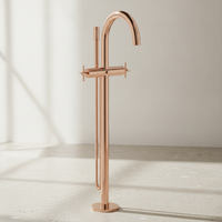 Grohe 2-Griff-Wannenbatt. Atrio 25272 Fms Bodenmontag Kreuz-Griff Warm Sunset