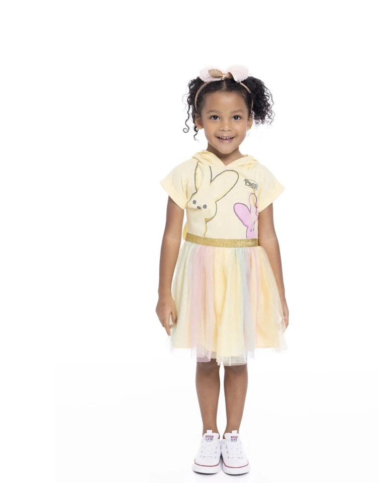 PEEPS  Peeps Hooded Dress and Short Sleeves for Girls, Size M (7-8) - Image 4 of 4