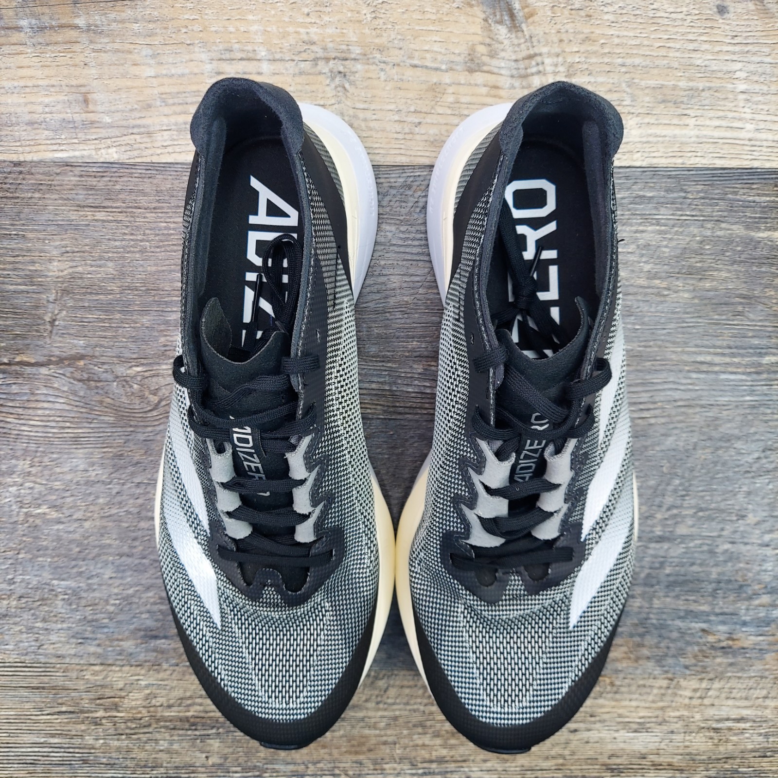 Adidas Women’s Adizero Boston 12 Black White Carbon HQ2171 Running Shoes SZ 9.5 image 4