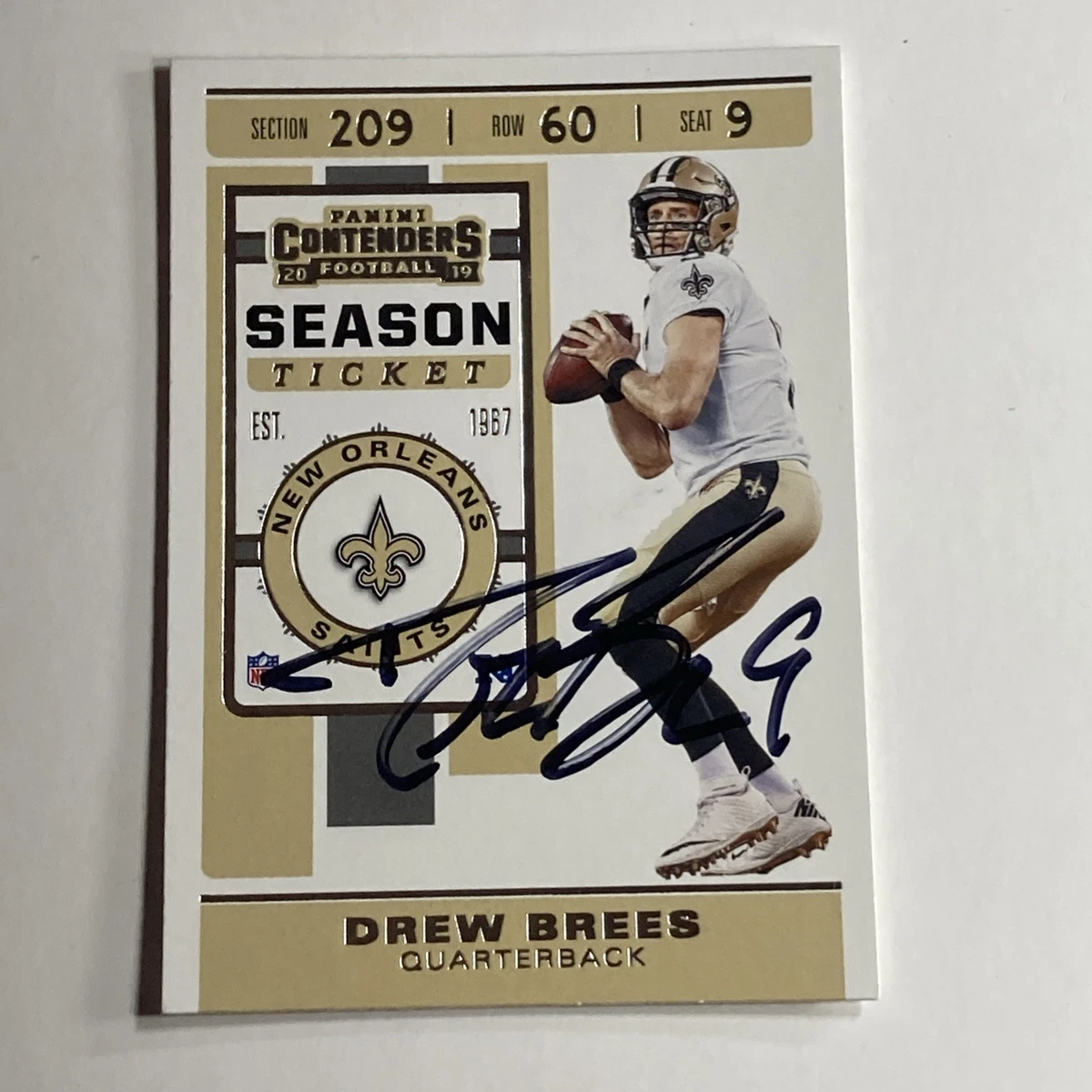 ドリュー ブリーズ　DREW BREES　直筆サインカード　AUTO　NFL ドリュー ブリーズ DREW BREES 直筆サインカード AUTO NFL ドリュー