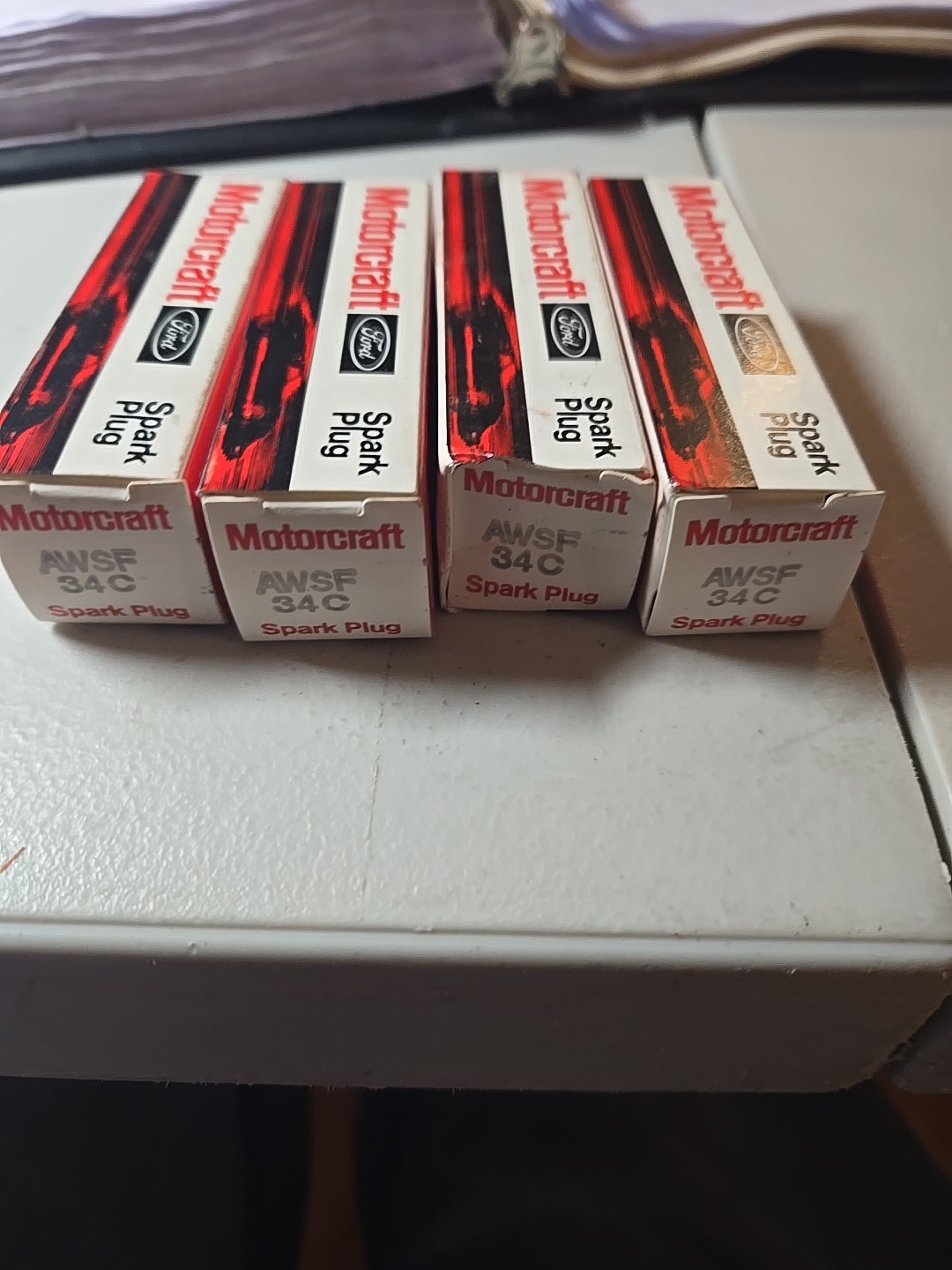 Vintage Spark Plug Motorcraft AWSF34C Lot Of 4 NOS
