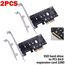 2X M.2 NVME SSD To PCI-E 3.0 X4 Adapter Card Desktop Expansion Conversion Card