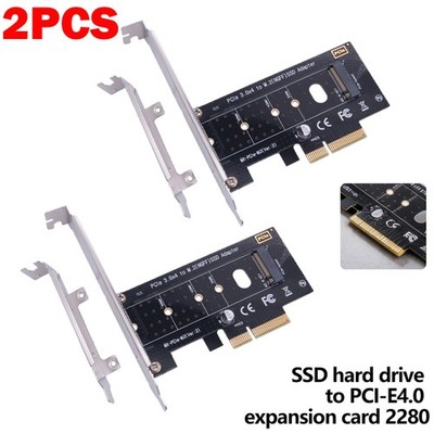 2X M.2 NVME SSD To PCI-E 3.0 X4 Adapter Card Desktop Expansion Conversion Card