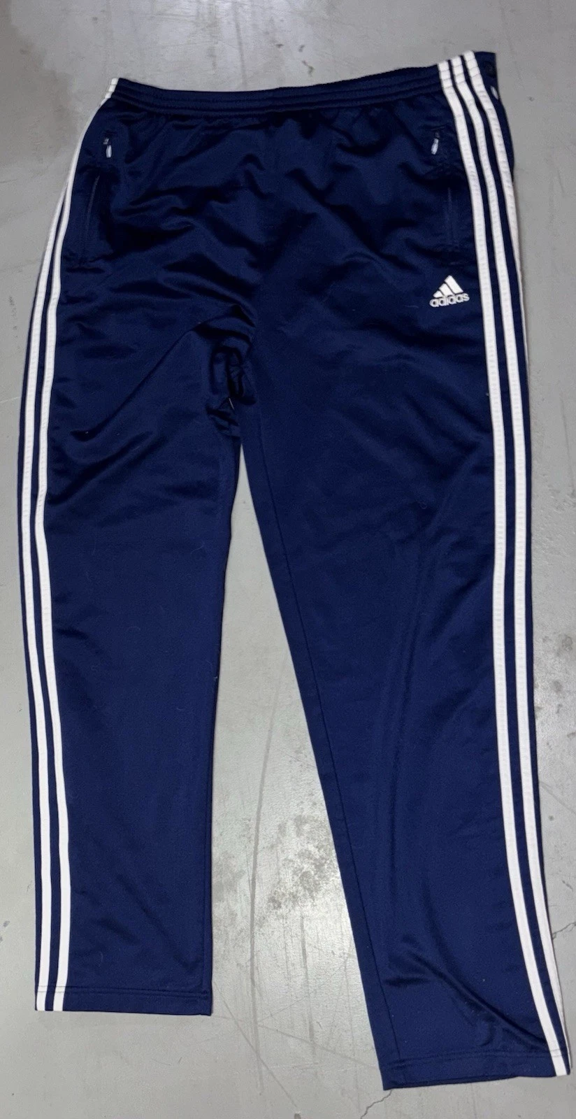 Adidas Vintage 1999 Tear Away Snap Track Pants Mens XXL Navy Blue 3 Stripe