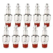 Swivel Air Plug 1/4 Inch NPT Male Thread Industrial Coupler Fitting 10 PCS