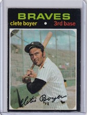 1971 Topps Baseball #374 Clete Boyer - Atlanta Braves