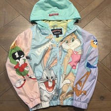 Members Only Looney Tunes Hooded Zip Up Jacket Youth 10/12 Kids Cartoon