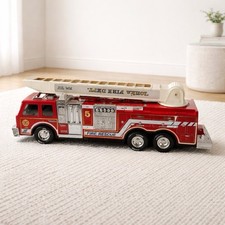 Vintage 1993 23" Tonka Fire Truck Engine No 5 Rescue Boom Ladder