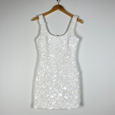 NEW Michael Kors Floral Sequin Floral Embellished Stretch Scuba Mini Dress XS