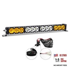 22 inch LED Light Bar Single 22 inch Dual Color with 2 Button Wiring Harness