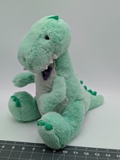 FAO Schwarz Green Dinosaur Plush 13 Inch Stuffed Animal Toy