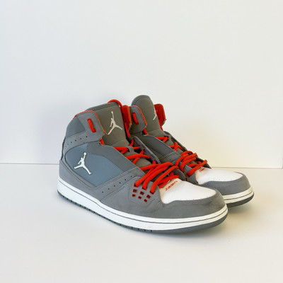 Nike Jordan 1 Flight Cool Grey/Orange Sneakers Tennis Shoes Mens Size 11.5