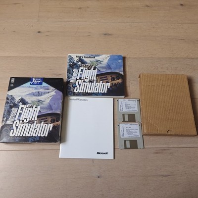 Microsoft Flight Simulator 5.0 1993 MS-DOS Big Box PC 3,5'' Floppy komplett