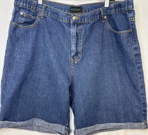 Southern Expressions 20W Denim Bermuda Shorts Plus Cuffed High Rise