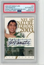 2003 Upper Deck SP Signature Black Ink Autograph #JN Joe Namath