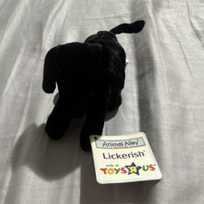 Animal Alley Lickerish the Lab Black Dog Plush Small 2001 Toys R Us Exclusive