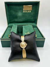 Vintage 14K YG ROLEX Ladies Manual Wind Diamond Watch 19.8g 6" w/ Box