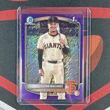 Topps 2025 Bowman Chrome Djean Macares 1st Bowman #BCP-237 Purple /299