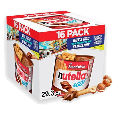  Nutella & GO! Hazelnut & Cocoa Spread + Breadsticks   1.8 oz, 16 Pack