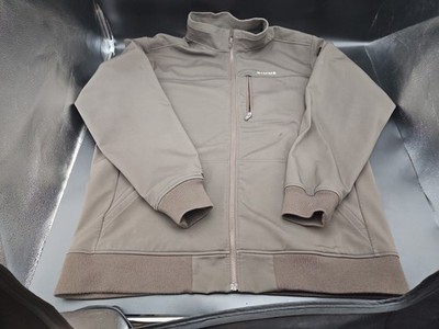 Simms Rogue Softshell Fleece Mens Size 2XL Brown Full Zip Jacket Fishing Outdoor