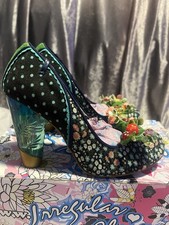 Irregular Choice Euro 40 “Bubba” Fairy Perspex Heels With Charms And Polka Dots