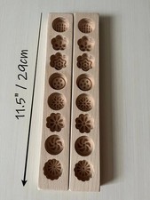 Molde para pastel de arroz galletas de tapioca de madera raro de 8 cavidades 2 un.