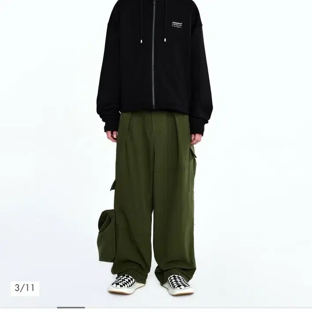 Ader Error Standic Logo Hoodie Zip-up - Size A3, Black