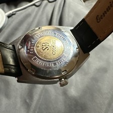 RARE Grand SEIKO Automatic Watch Beautiful blue cut glass Overhauled 5645-8000 14