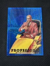 Professor X 2024 Marvel Masterpieces 92 Platinum #66 Blue Traxx B403