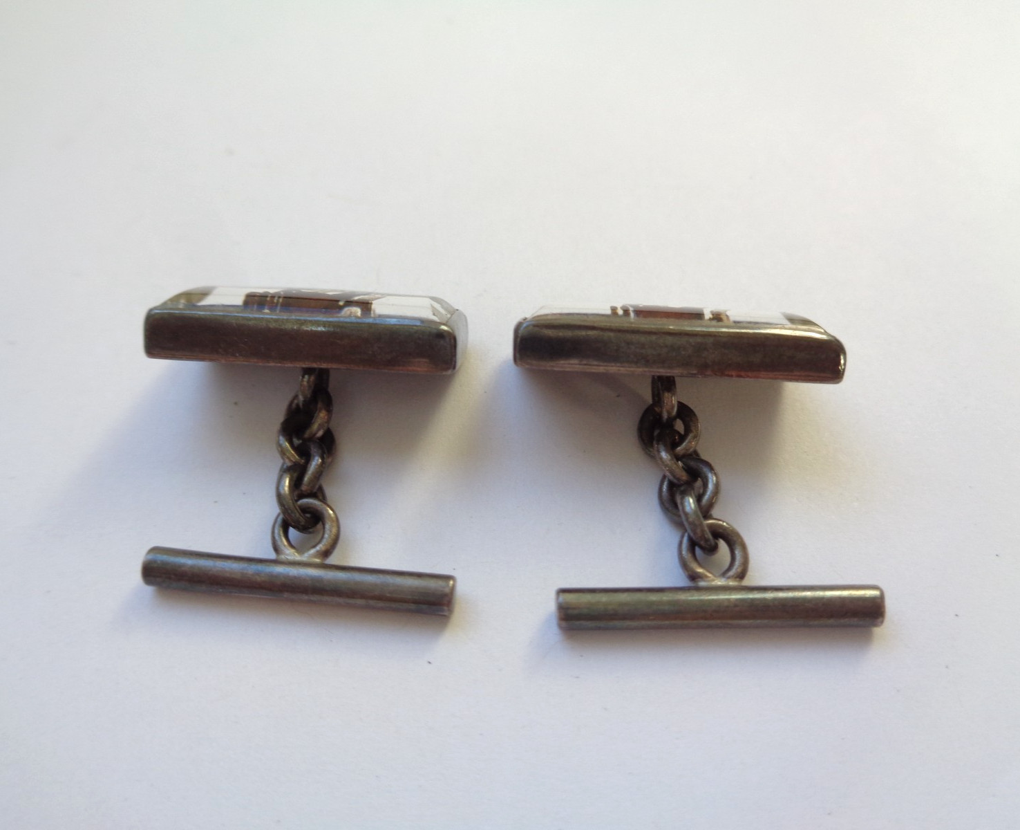 Antique Sterling Silver Painted Pointer Hunting D… - image 4