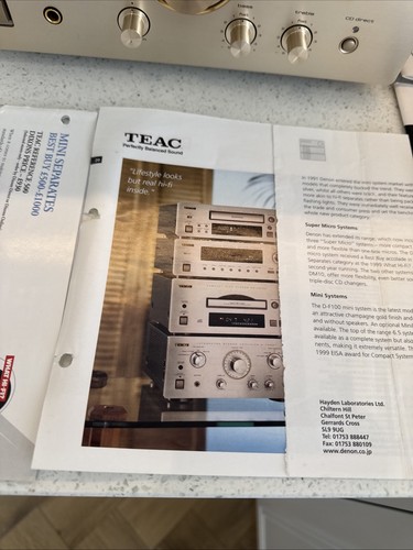 TEAC A-H500i Verstärker T-H500 Tuner AM/FM Radio HiFi Champagner Separater POST - Bild 13 von 19