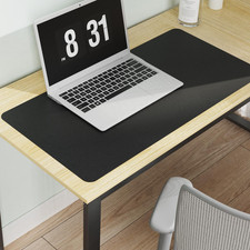 Black Plastic Table Cover Protector, 30" X 60" Waterproof Easy Flat PVC Desk Pad