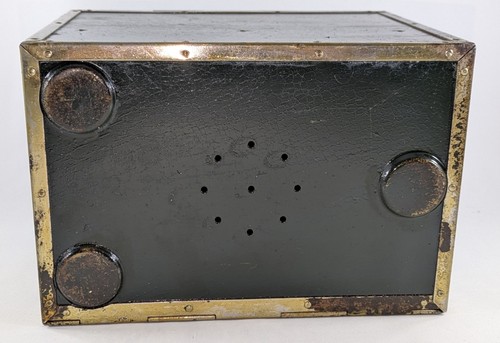 1920's Sunbeam Electric Iron Steel Fireproof Storage Case With Good Labels - Picture 6 of 9