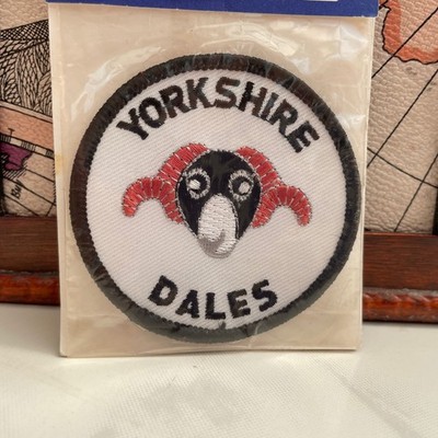 YORKSHIRE DALES Aufnäher Schaf Widder Nationalpark Souvenir gewebtes Stoffabzeichen