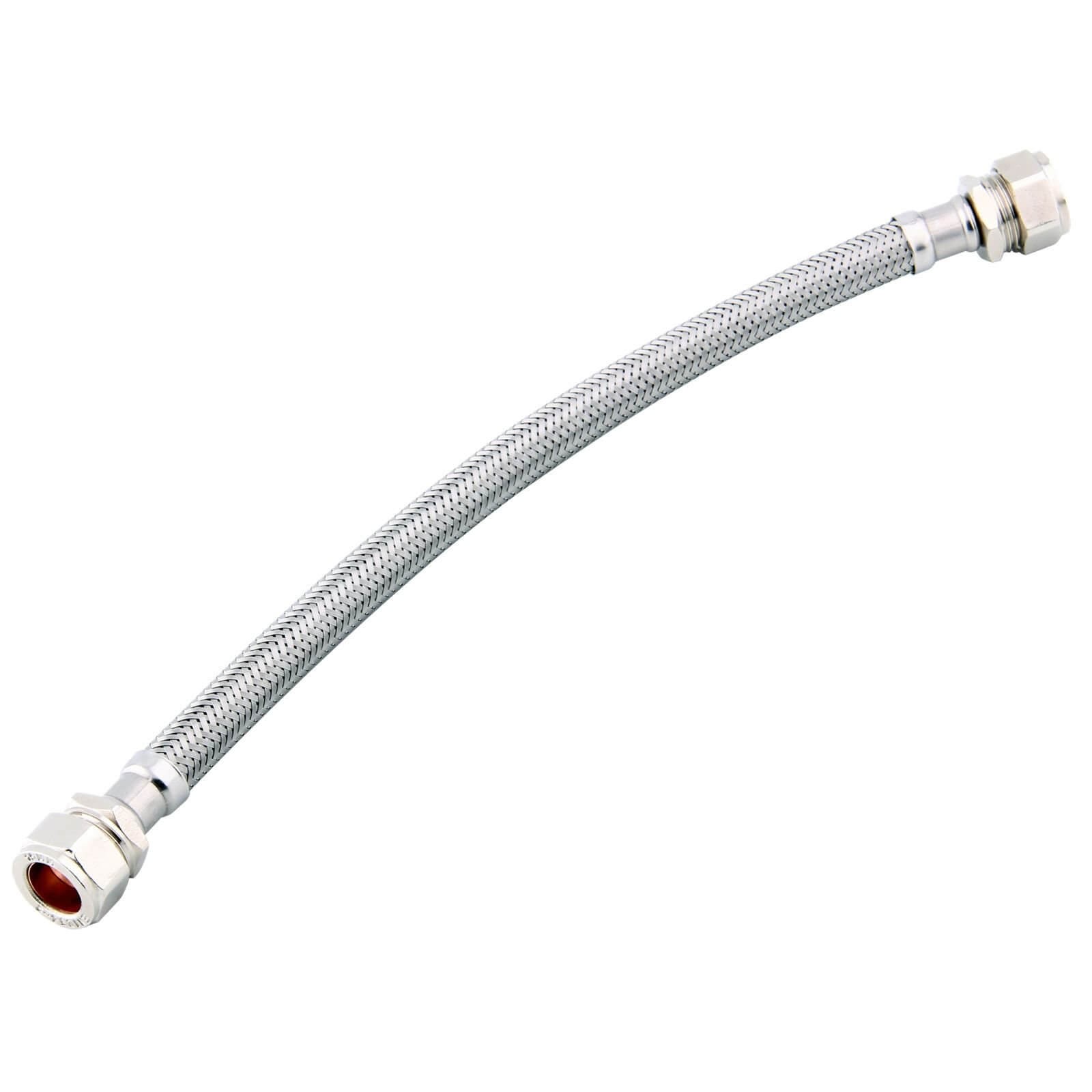 10 x Kinetic Flexible Pipe Connector - 15mm X 15mm X300mm - WRAS Approved