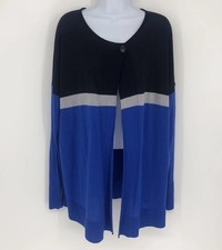 Pendleton Lightweight Merino Wool Cardigan Sweater Womens L Aztec Color Block