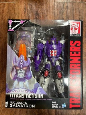 Hasbro Transformers Generations Titans Return Voyager GALVATRON and Nucleon