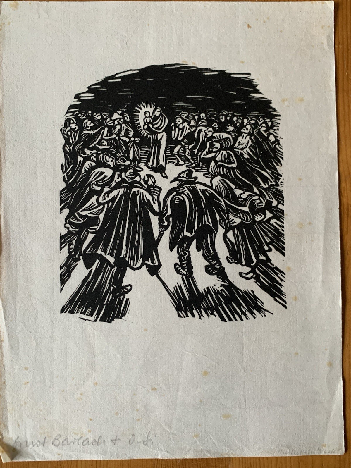 Ernst Barlach: Das Kind in der Gloriole: der Findling, 1922, sign. Vorzug Japan