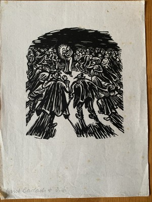 Ernst Barlach: Das Kind in der Gloriole: der Findling, 1922, sign. Vorzug Japan