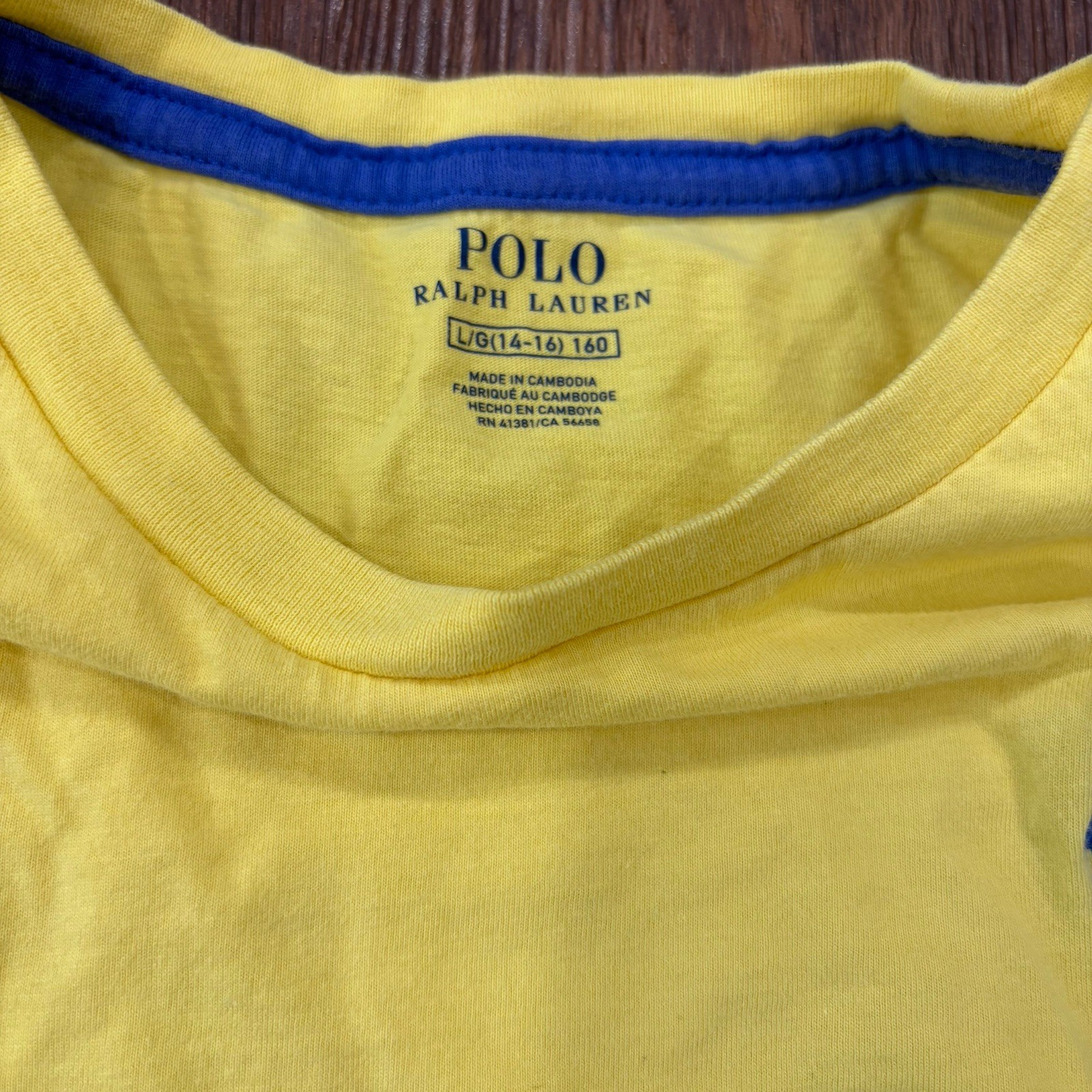 Polo Ralph Lauren Maglietta Girocollo Ragazzo Big Pony Giallo Large