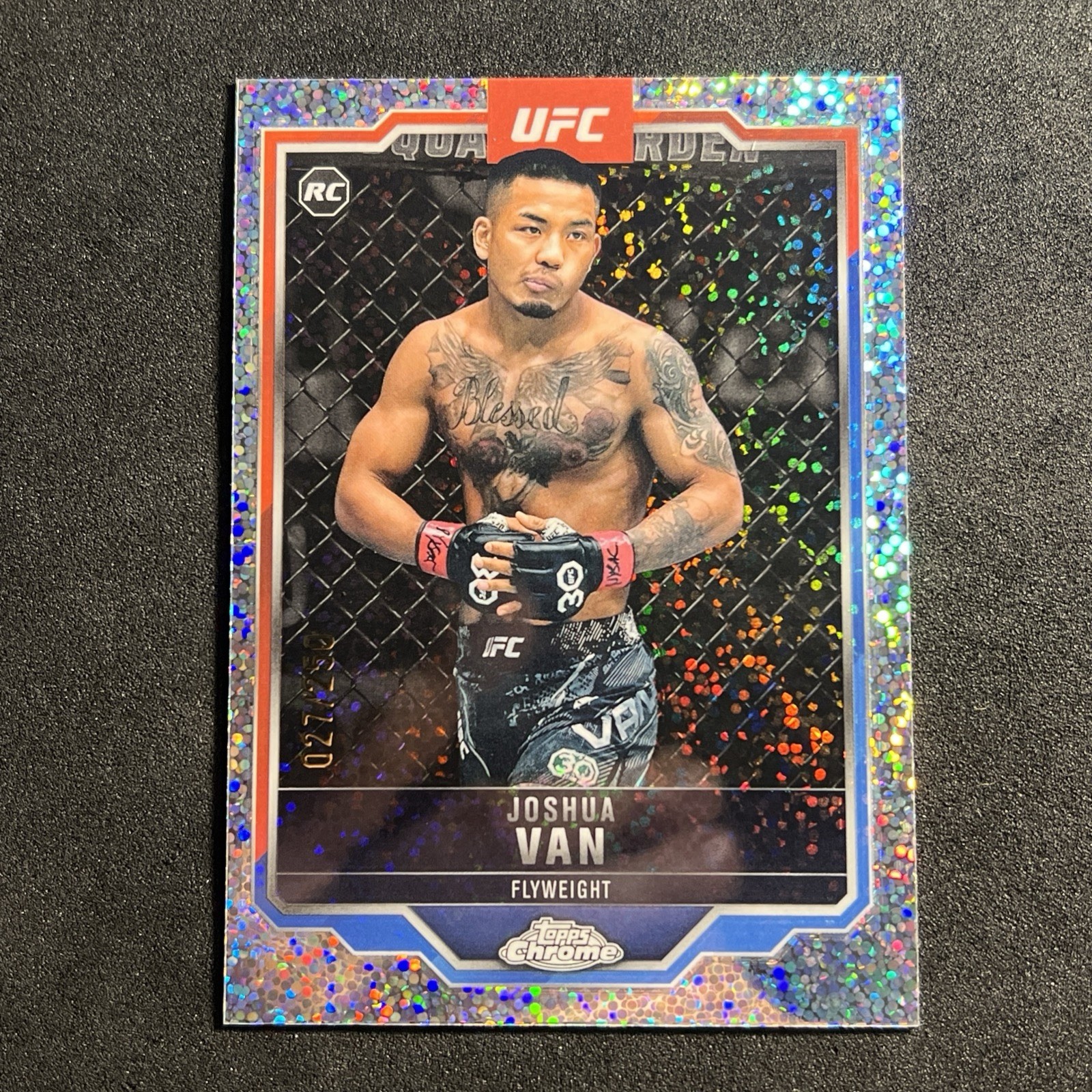 JOSHUA VAN Rookie Speckle Refractor 27/250 2025 Topps Chrome UFC #136