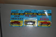 Lot Of 3 Ertl Die-cast Metal Replica - 50 Ford - 56 Ford Crown Vic - 50 Mercury