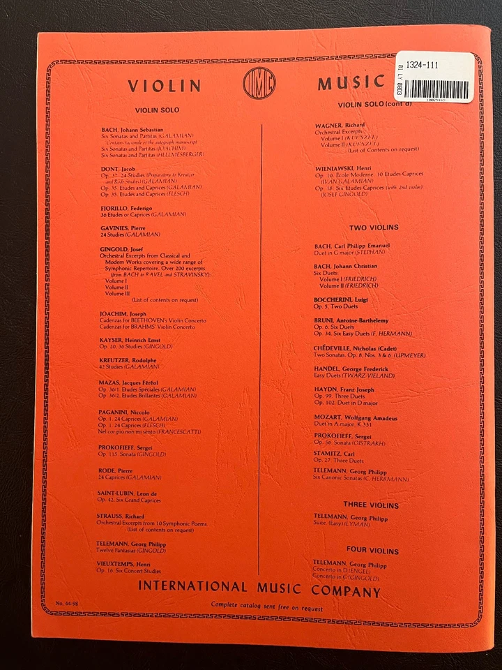 Prokofiev Violin Concerto No. 1, Op. 19 International Edition - Image 4 of 4