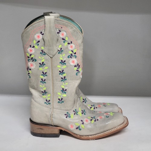 Corral Floral Embroidered Blacklight Boot Light Pink Girls 2M (READ DESCRIPTION)