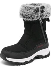 Boys Girls Kids Cute Snow Boots Waterproof Slip Resistant Outdoor Winter...