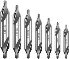 7St&uuml;cke Zentrierbohrer Metall Set, 60 Grad HSS Center Drill Countersink Bohre...