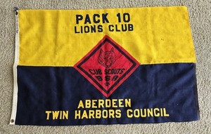 Vintage 1940-50's Aberdeen Twin Harbors Council Pack 10 Lions Club Cub Scouts...