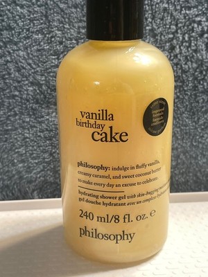 Philosophy Hydrating Shower Gel VANILLA BIRTHDAY CAKE 8 oz  NEW  Genuine SEALED