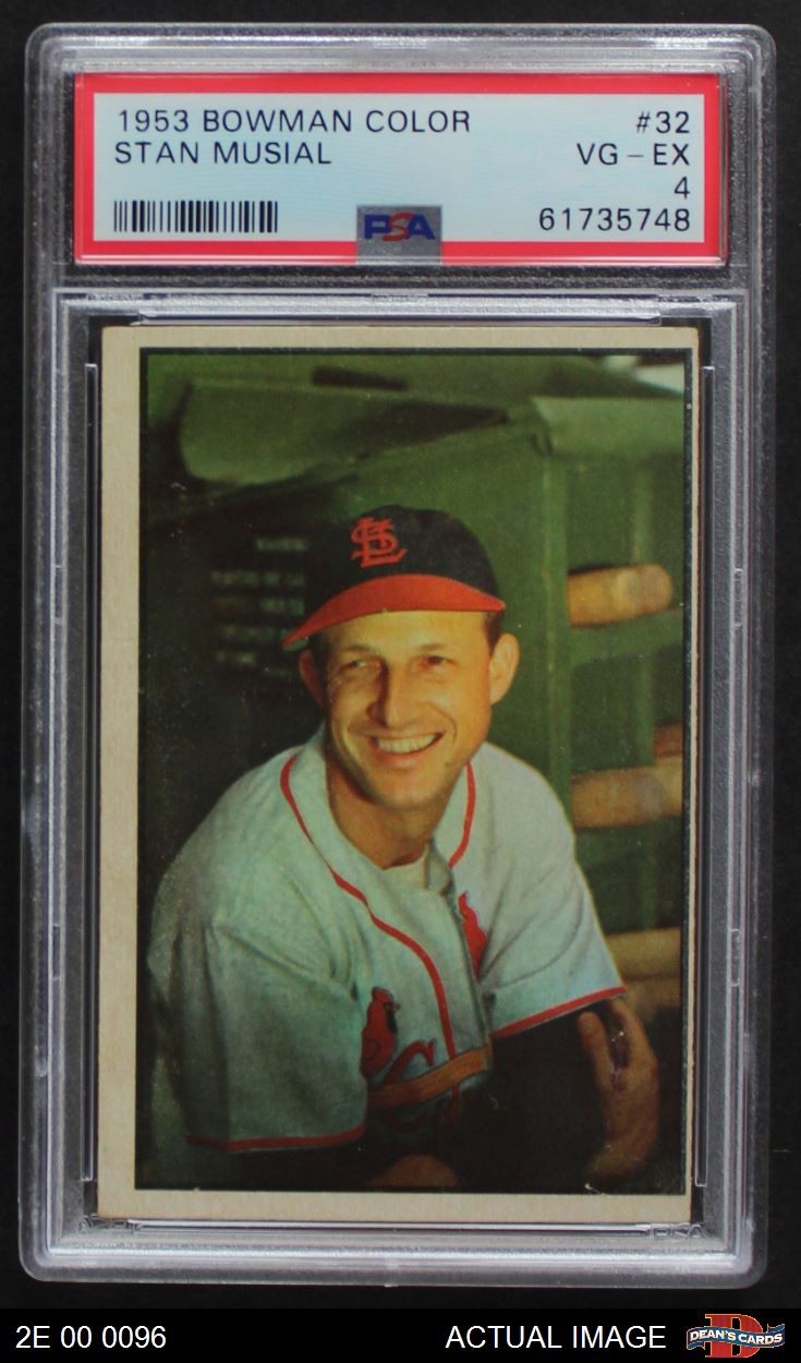 1953 Bowman #32 Stan Musial Cardinals HOF PSA 4 - VG/EX